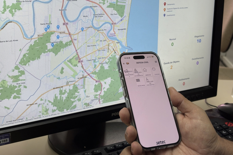 População pode  informar a defesa civil sobre  ocorrências por meio digital