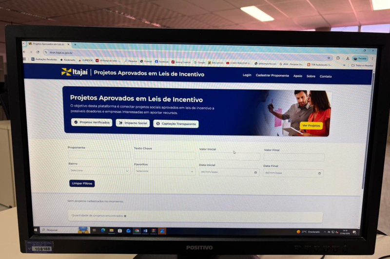Município lançará o portal doar Itajaí para conectar projetos aprovados em leis de incetivo  a potenciais investirdores