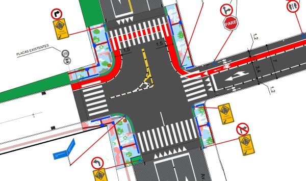 UTILIDADE PÚBLICA: Trânsito no Centro terá alterações nesta quinta-feira (02/04) para obras de sinalização na Rua 2390
